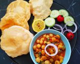 A picture of step 9 of Chhole Bhature.