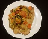 Foto del paso 6 de la receta: Salmón criollo empanado, con verduras, al horno(súper sano, sin sal)