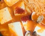 Hình bước làm 4 của món Canh kim chi đậu phụ