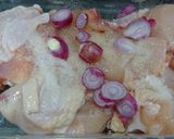 A picture of step 1 of Simple Chicken Bánh Canh.