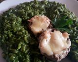 Foto del paso 7 de la receta: Arroz verde con champiñones rellenos. #recetariocamino