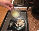 A picture of step 2 of Egg white scramble with crab meat and crispy red pepper.