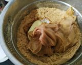 A picture of step 1 of No bake chocolate peanut butter bar.