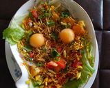 A picture of step 7 of Melon bhel.