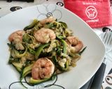 Foto del paso 4 de la receta Tallarines de Calabacín con Gambones al ajillo