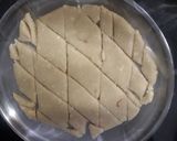 A picture of step 4 of Kaju Katli.