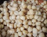 A picture of step 5 of Chole masala (no onion, no garlic).