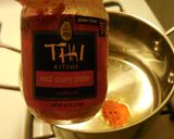 A picture of step 4 of Thai Red Curry with Chicken & Tofu.