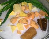 Foto langkah ke 1 dari resep Kolak Singkong, Ubi, Pisang dan Kolang Kaling.