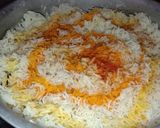A picture of step 5 of Chanay aloo ki biryani.