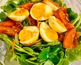 Hình bước làm 3 của món Rau càng cua trộn trứng sốt cà chua siêu nhanh