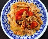 Hình bước làm 4 của món Sách Bò Xào Dứa Sa Tế Cay