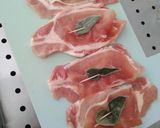 A picture of step 2 of Saltimbocca alla Romana.