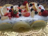 Tarta fría de piña y limón