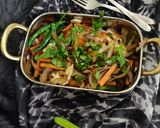 A picture of step 4 of Chinese stir fry.