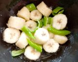 A picture of step 3 of Quick Banana sabji.