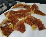 A picture of step 4 of Stuffed mushrooms with sweet potato and crispy Iberian ham.