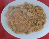Foto del paso 3 de la receta: Fideos cremosos con verduras y champiñones