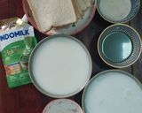 Foto langkah ke 1 dari resep Puding Roti Matcha.