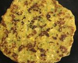 A picture of step 3 of Shimla corn chilla.