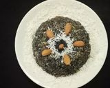 A picture of step 2 of Black sesame seeds kachariyu.