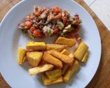 A picture of step 5 of Spicy cassava fries.