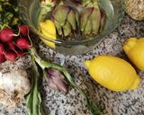 Une image de l'étape 3 de Artichaud poivrade vinaigrette cibette radis rose🥙.