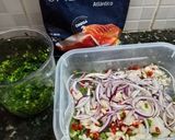 Foto del paso 1 de la receta: Salmón con vegetales en la airfray