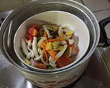 Foto langkah ke 3 dari resep Salmon Jamur Kukus.