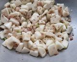 A picture of step 3 of Lauki Masala.