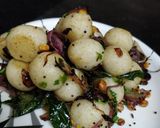 A picture of step 7 of Sooji balls.