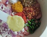 A picture of step 5 of Seekh kabab.