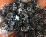 A picture of step 3 of Eggless Blueberry muffins.