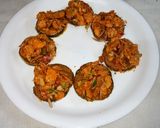 A picture of step 6 of Beguni ghoti gorom.