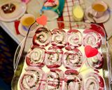 A picture of step 11 of Pillowy Red Velvet Cinnamon Rolls.