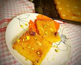 صورة لخطوة 11 من وصفة بسبوسة الطازج 😋 🍩
