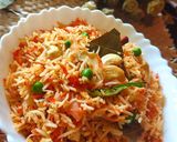 A picture of step 4 of Carrot Pulao.
