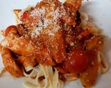 A picture of step 7 of My Italian inspired Chicken 😁.