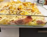 A picture of step 2 of Potato Gratin with Raclette Cheese, Ham, and Onions.