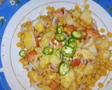 A picture of step 3 of ALU Channy ki Dal Chat.