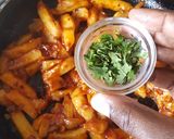 A picture of step 6 of Kenyan Chips Masala.