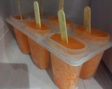A picture of step 3 of Orange Popsicle ice cream.