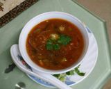 A picture of step 6 of Manchow soup.