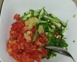 A picture of step 1 of Mecroni omlate.