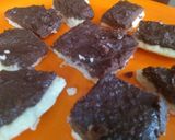 A picture of step 6 of Chocolate Burfi.