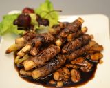牛肉白蘆筍捲佐巴沙米可醋蘑菇醬汁的食譜步驟6照片