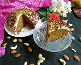 A picture of step 5 of Nuts Coconut Chocolate Custard Cake.