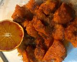 A picture of step 2 of Sweet potato juici chat 🧡🧡🧡.