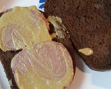A picture of step 2 of Braunschweiger on Buttered Pumpernickel Rye.