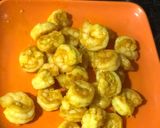 A picture of step 3 of Dal Chingri/Red Lentils with Shrimps.